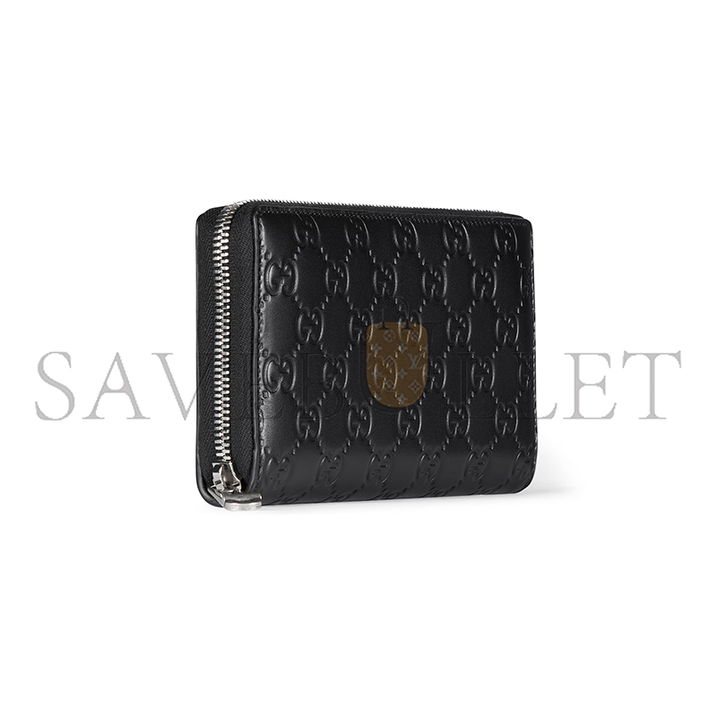 GUCCI GG EMBLEM ZIP AROUND WALLET 860868 (19*10.5*2.5cm)
